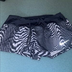 Nike Women's Black and White Shorts